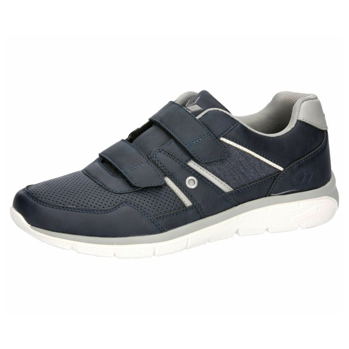 Lico Slipper Conner Velcro marine grau