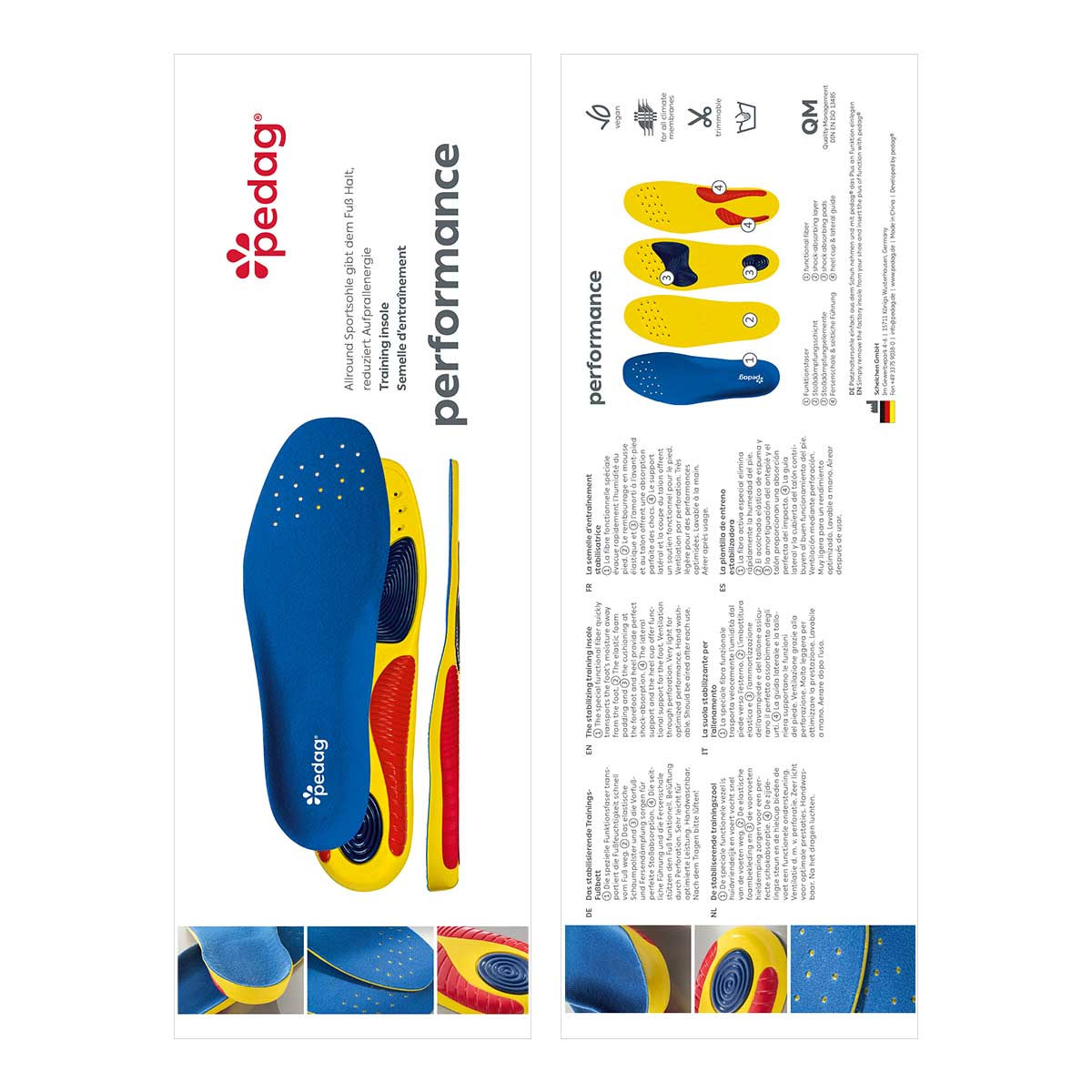 pedag Sport-Einlegesohle Performance, Hoch funktionelles Trainings-Fussbett, produktansicht 1