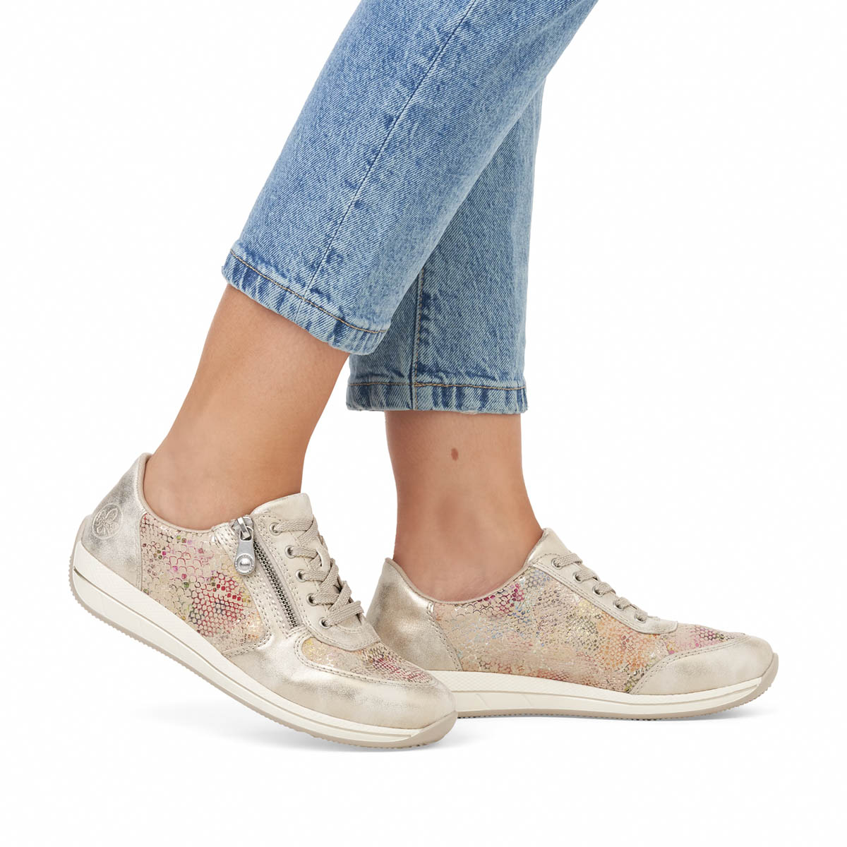 Rieker Sneaker mit Schürung und Reissverschluss weiss, produktansicht 6