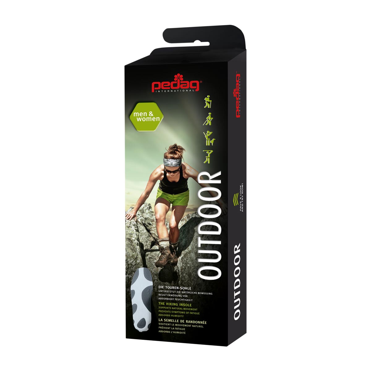pedag Tourensohle Outdoor Mid, Die Outdoorsohle für mehr Komfort, produktansicht 2