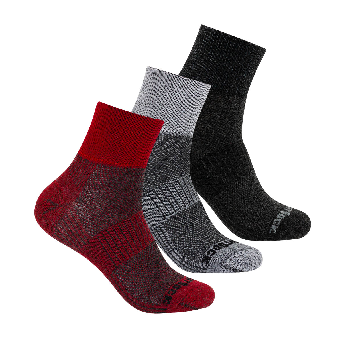Wrightsock LT Hike Quarter, Ungepolsterte doppellagige Funktionssocke