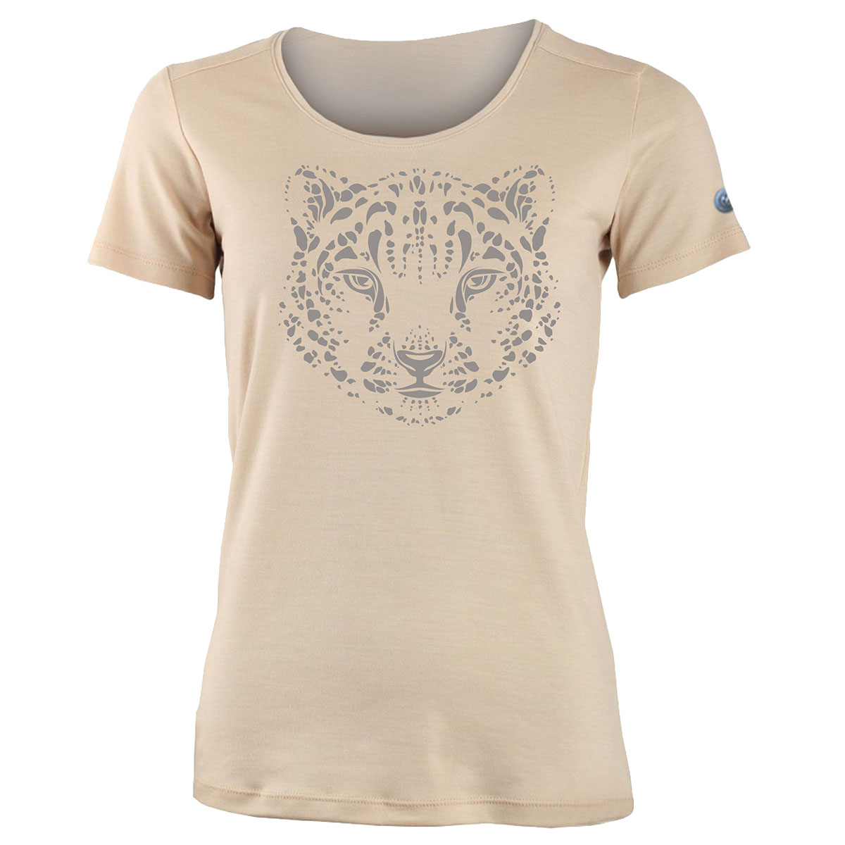 Lasting Aneta: Funktionsshirt mit Rundhals und Tigerprint für Outdoor-Aktivitäten