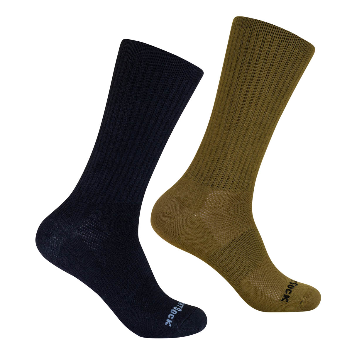 Wrightsock Silver Escape Crew Army: mitteldicke, robuste, wadenhohe Militärsocke mit Silberfaser und Anti-Blasen-System