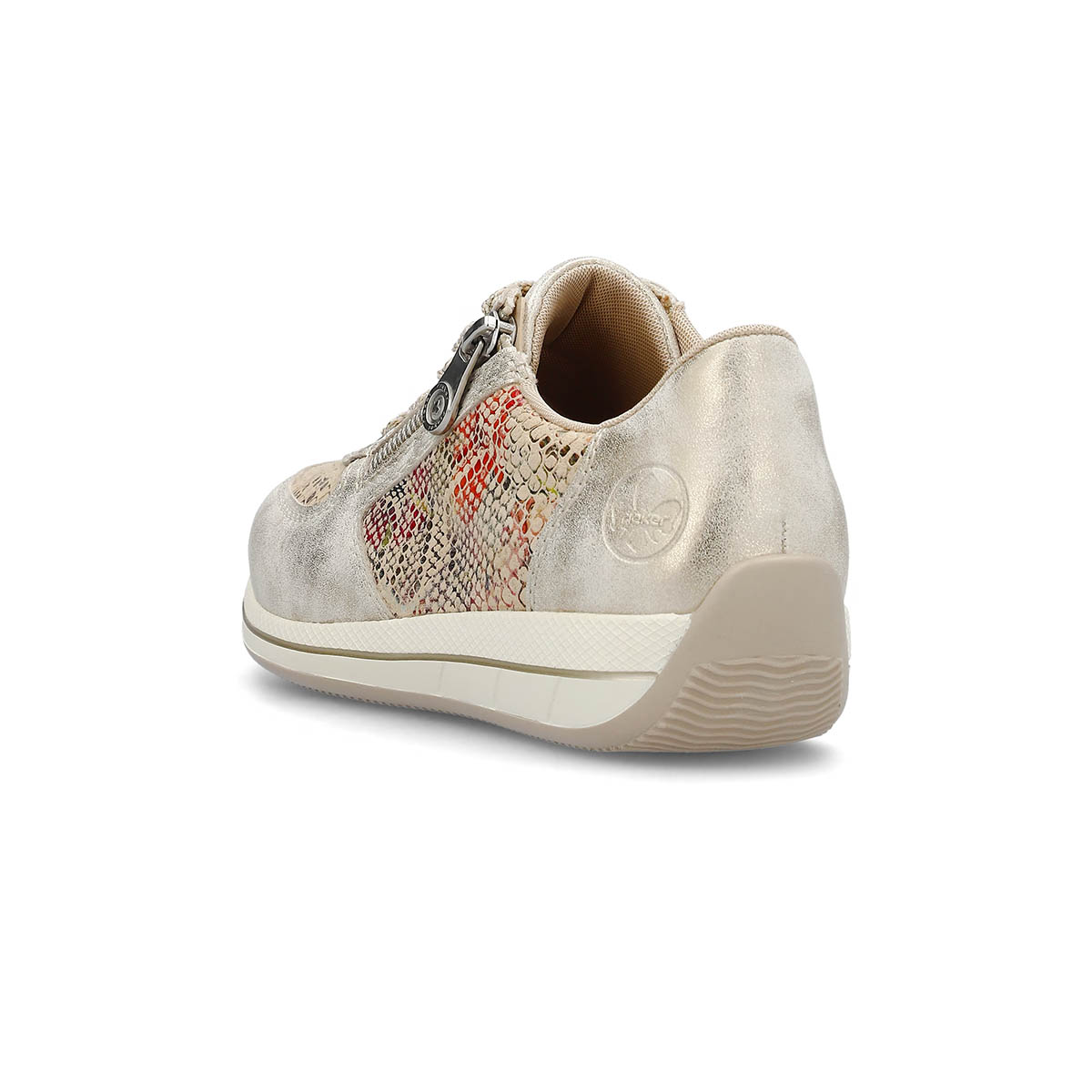 Rieker Sneaker mit Schürung und Reissverschluss weiss, produktansicht 4