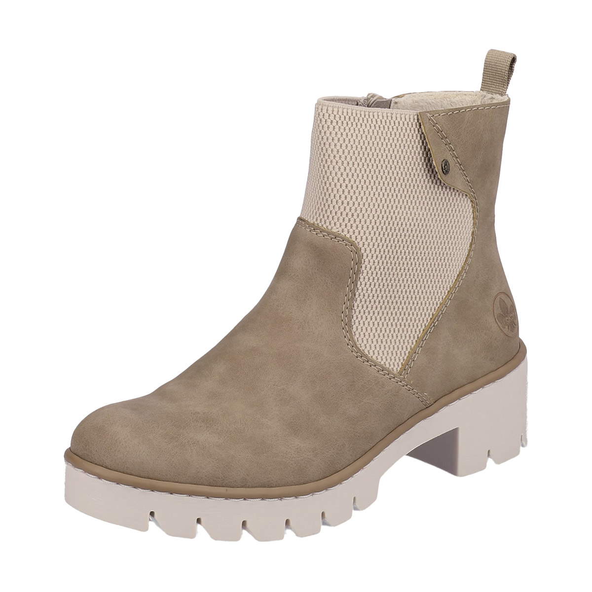 Rieker Chelsea Boots Samtvelour-Futter beigebraun