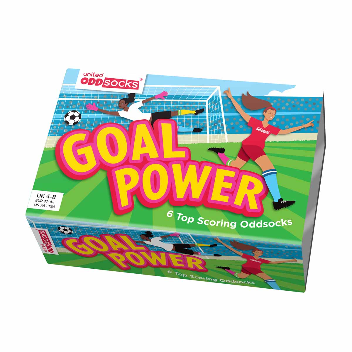 United Oddsocks Goal Power 37-42, Geschenkbox für Fussballerinnen und Fussballfans, produktansicht 1