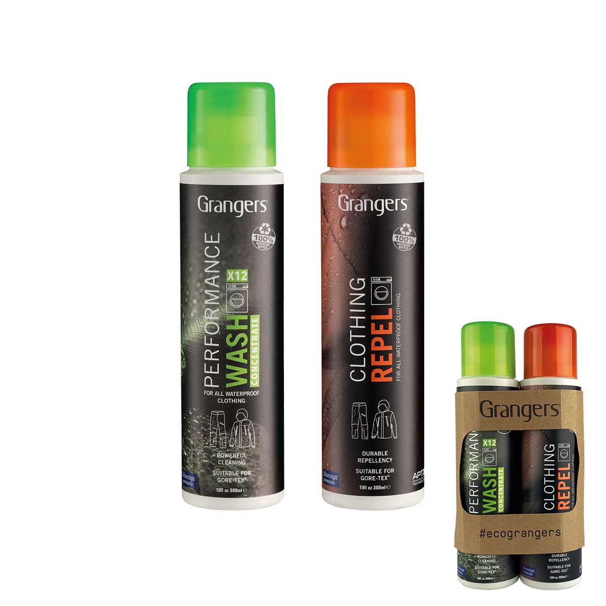 Grangers Textilpflege Performance Wash & Clothing Repel, Waschmittel Reinigung & Imprägnierung als Twin Pack