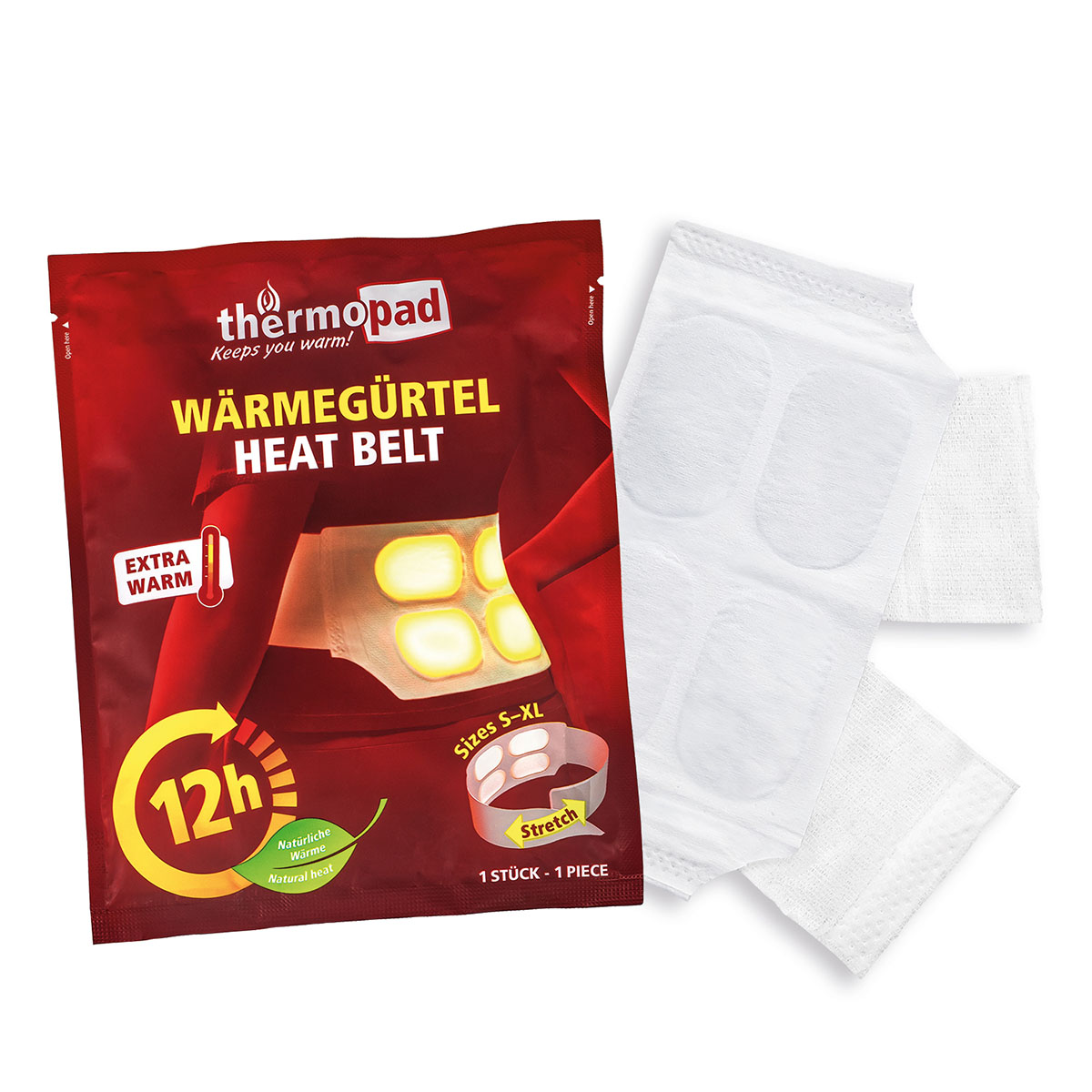 Thermopad Wärmegürtel, Wärmegürtel für wohltuende Tiefenwärme bis zu 12 Stunden