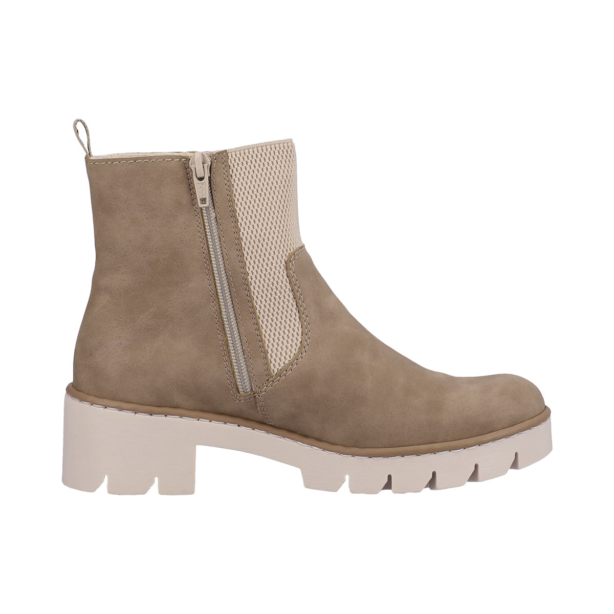 Rieker Chelsea Boots Samtvelour-Futter beigebraun, produktansicht 1