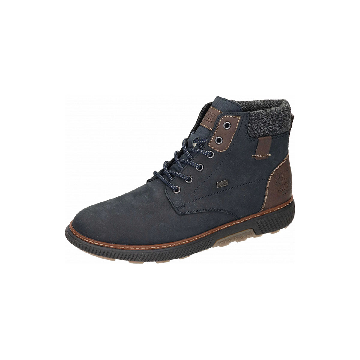 Rieker Schnürstiefel Lammwollfutter schwarz