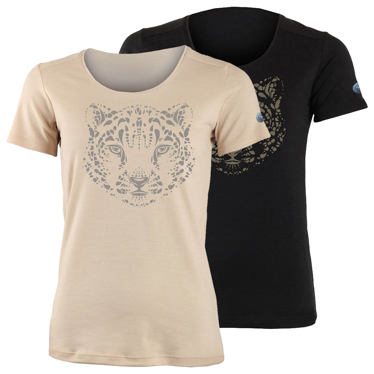 Lasting Aneta: Funktionsshirt mit Rundhals und Tigerprint für Outdoor-Aktivitäten