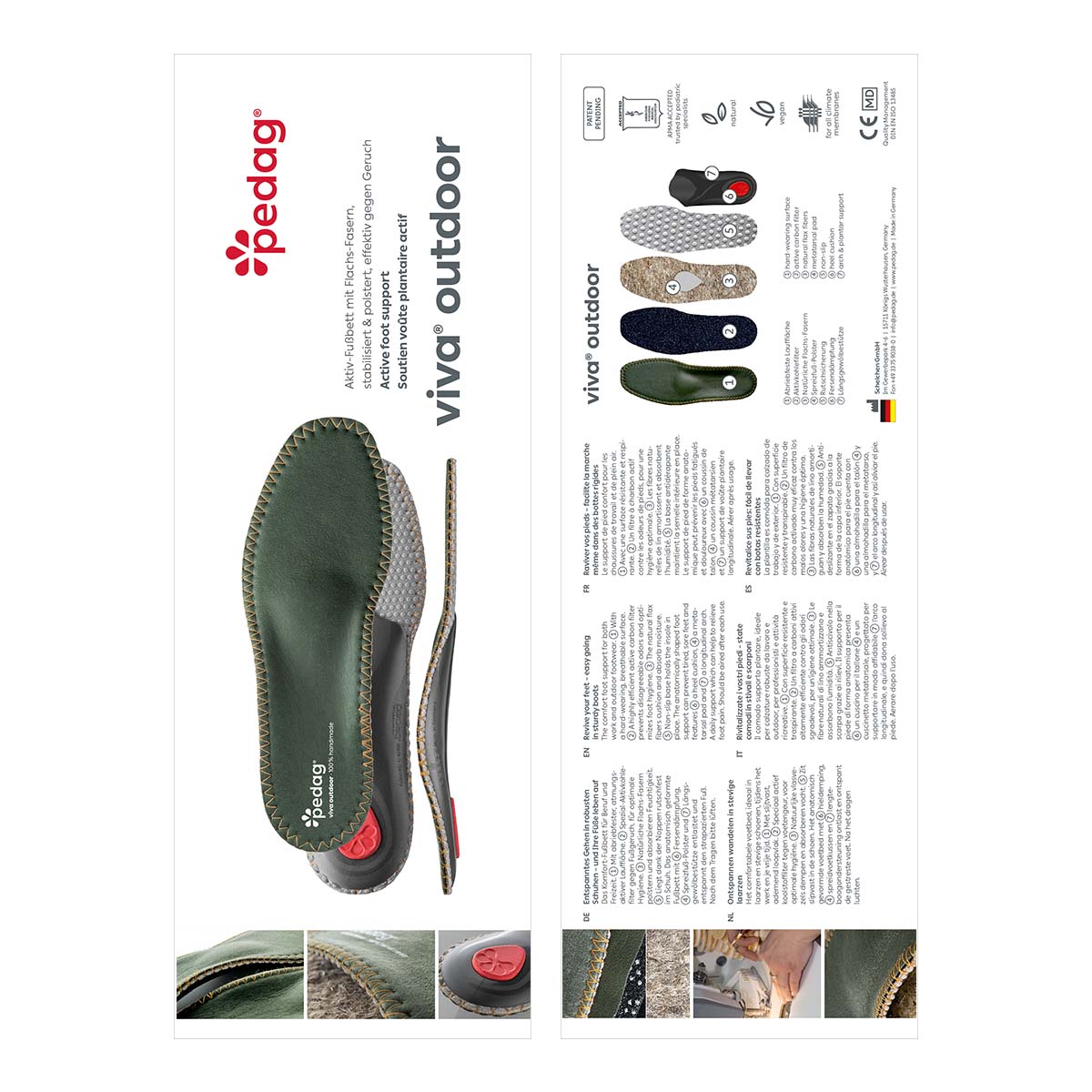 pedag Aktiv-Fussbett Viva Outdoor, produktansicht 1