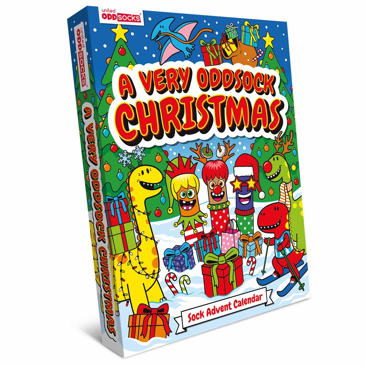 United Oddsocks Sockenkalender A Very Oddsock Christmas Calendar 30-38, Kinder-Adventskalender mit 24 bunten Socken