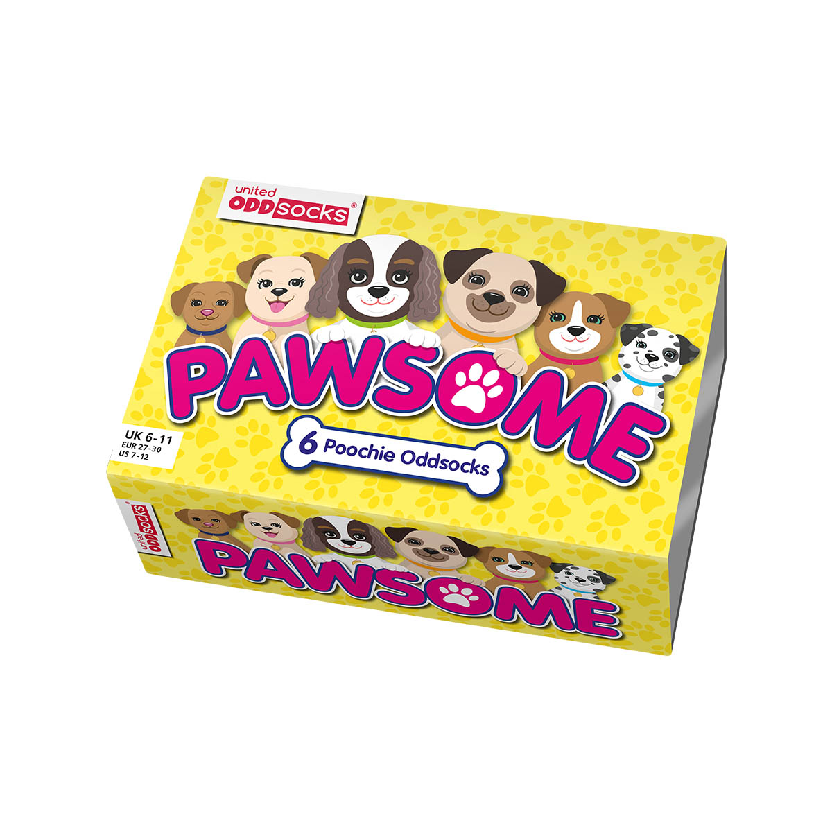United Oddsocks Pawsome 37-42, Socken-Geschenkbox für alle, die Hunde lieben, produktansicht 1