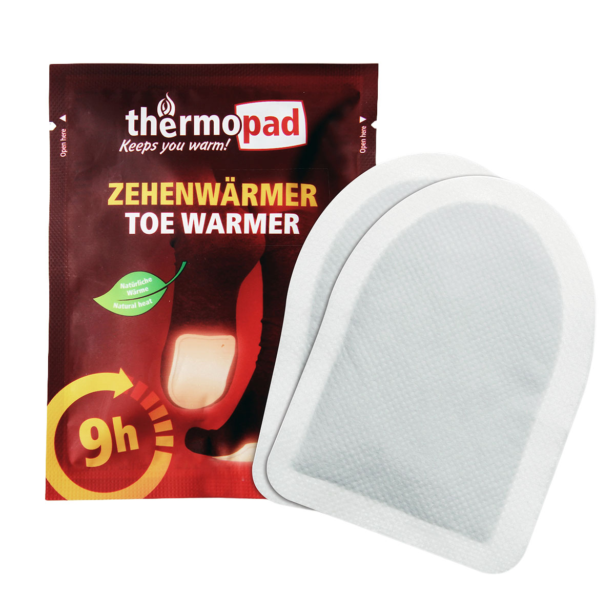 Thermopad Zehenwärmer, Ultra-dünne Zehenwärmer für bis zu 9 Stunden warme Füsse