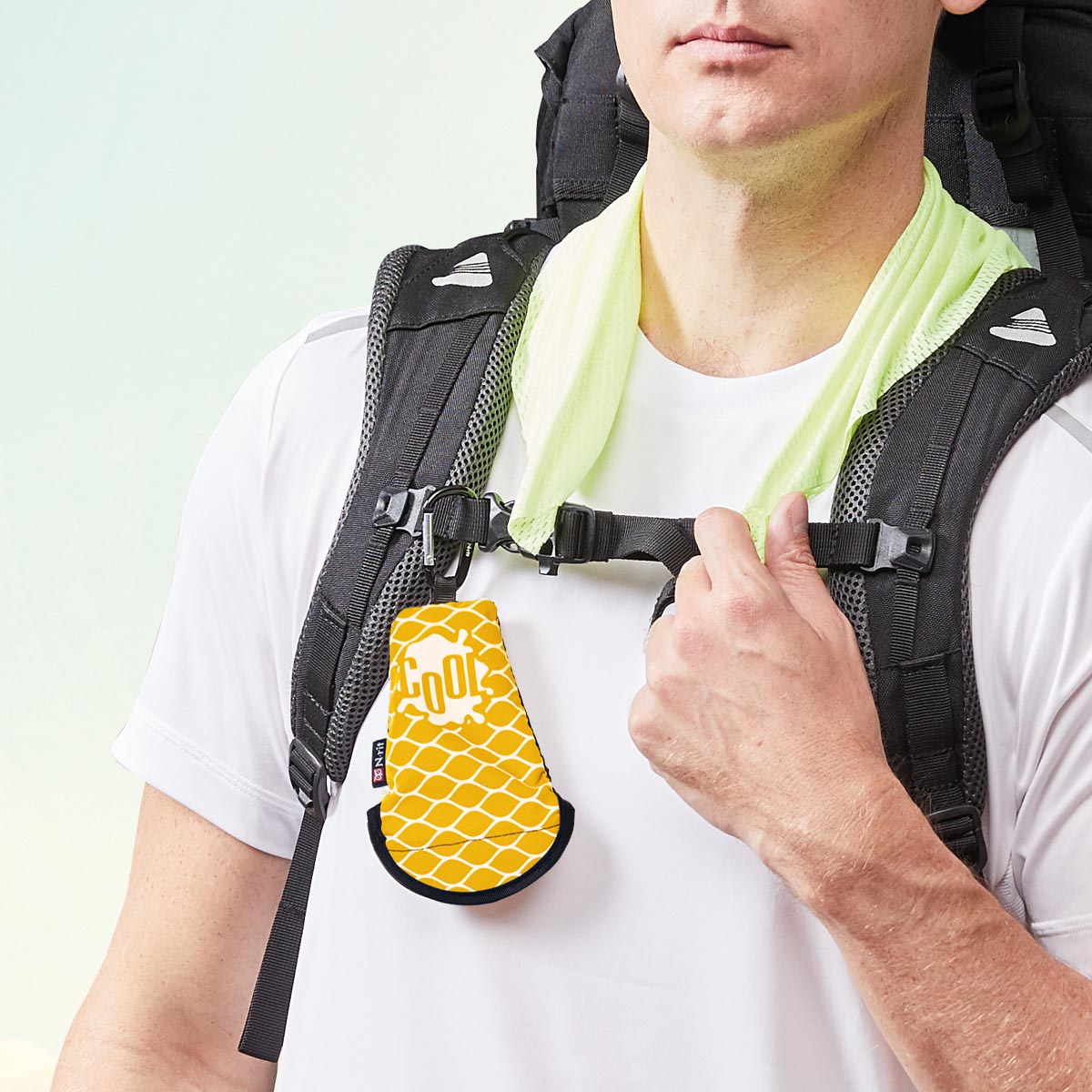 N-rit Kühltuch Campack Towel Cool, gelb-grün, produktansicht 2