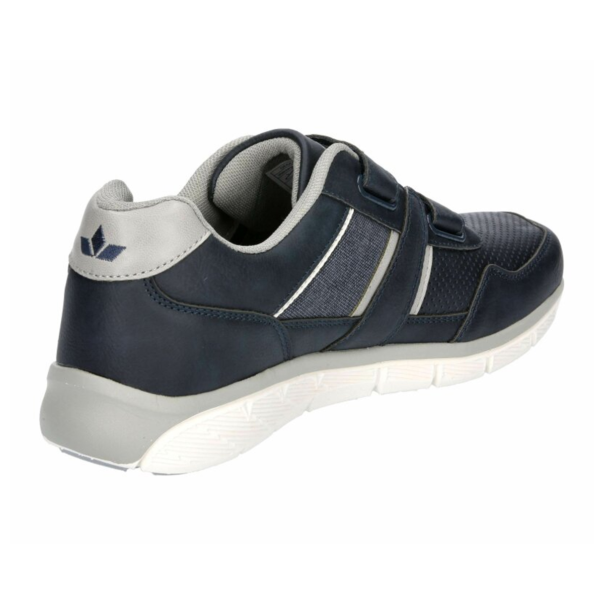 Lico Slipper Conner Velcro marine grau, produktansicht 1