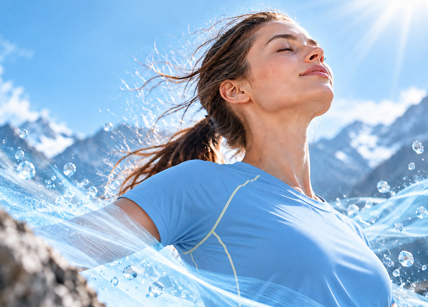 Freeze Tech Kühlende Funktionsshirts für Arbeit, Sport und heisse Sommertage